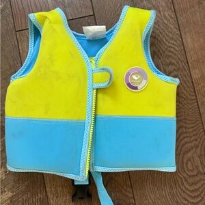 Kids Swim Vest - Yellow and Light Blue size: small